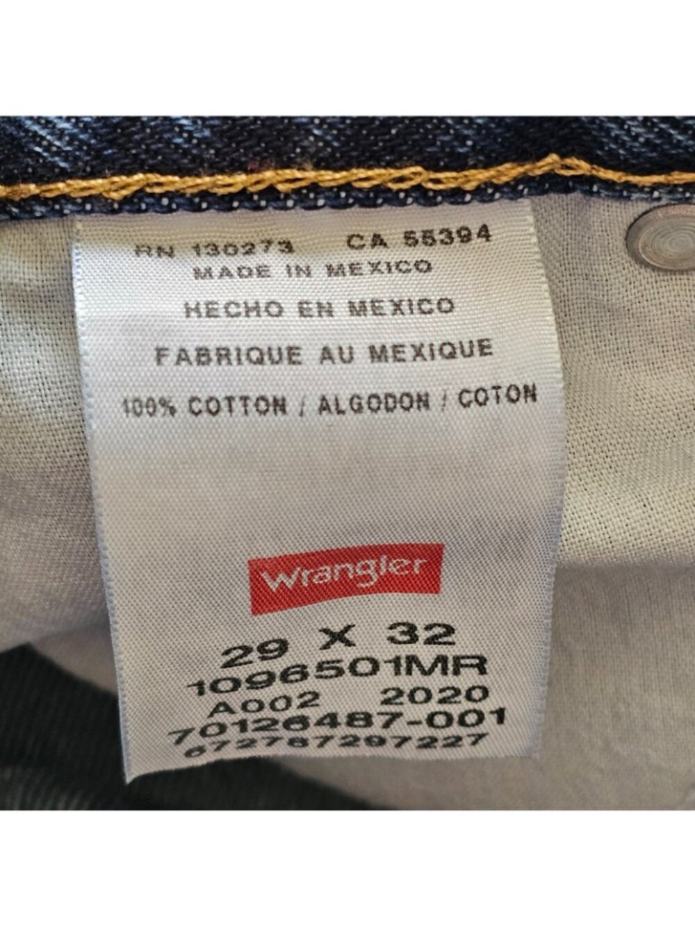 Wrangler Jeans Lot of 2 Mens Tag 28x32 Fit 28x30 Slim Straight Cotton Denim EUC - Picture 7 of 8